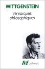 Remarques philosophiques de l. Wittgenstein